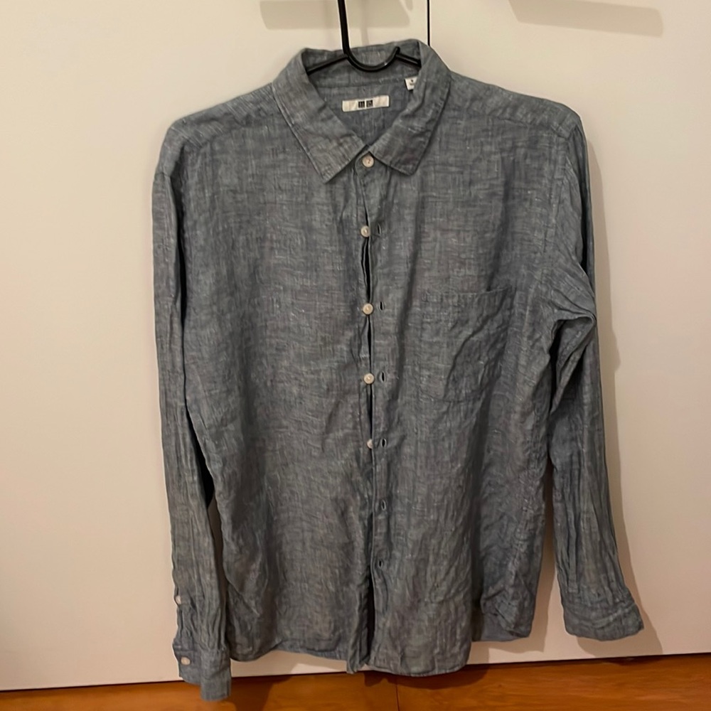 Uniqlo linen chambray shirt
